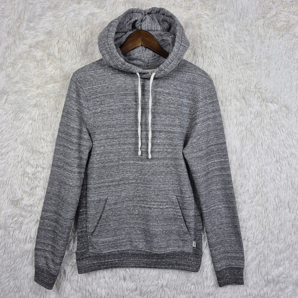 AllSaints Mind Oth‎ Hoody Mens XS Grey Marl Cotton Blend Pullover Neutral